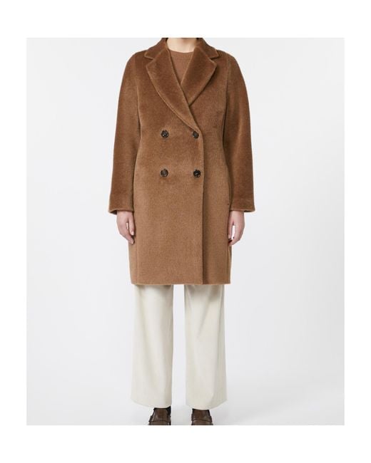 Max Mara Brown 'S Roseto Double Breasted Coat
