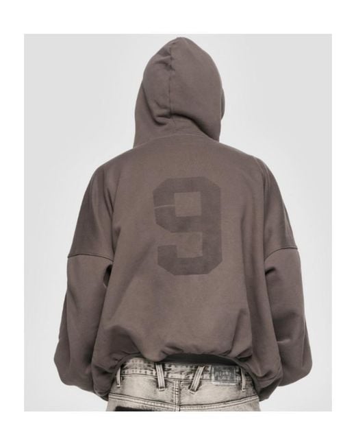 M I S B H V Brown Inflated Mbh Devil Zip-Up Hoodie for men