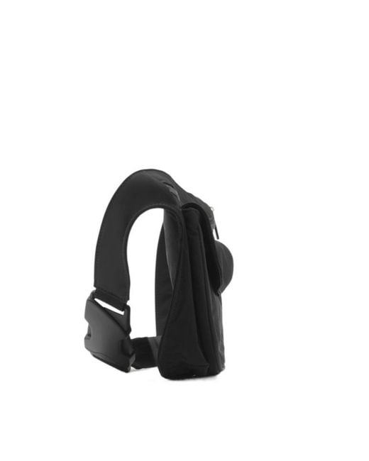 Burberry Black Logo Detailed Zip-Up Belt Bag for men