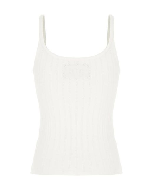 Iceberg White Sleeveless Top