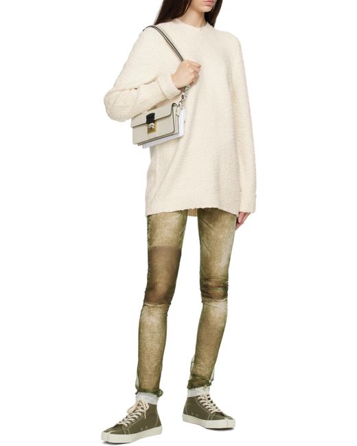 Maison Margiela White Crewneck Long Sleeved Jumper