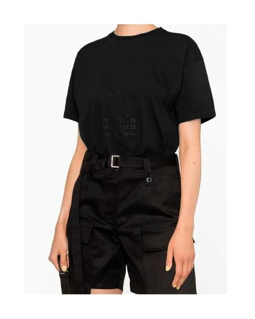 Maison Margiela Black Short-Sleeved Crewneck T-Shirt