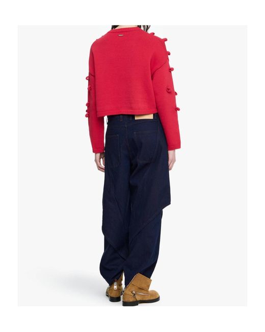 J.W. Anderson Red Jw Anderson Cropped Loop Jumper