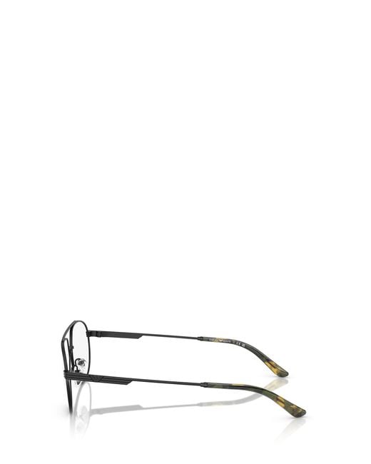 Emporio Armani White Pilot Frame Glasses for men