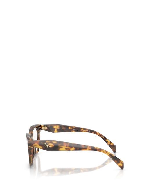 Prada White Eyewear Oval Frame Glasses