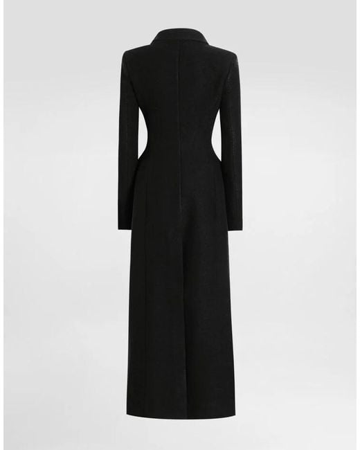 Dolce & Gabbana Black Virgin Wool Coat