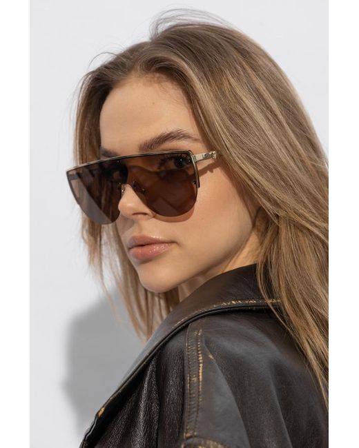 McQueen Pink Eyewear Skull Detailed Sunglasses for men