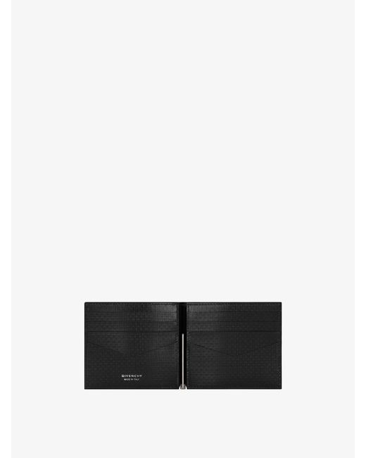 Givenchy Black Logo Printed Bill Clip Wallet for men
