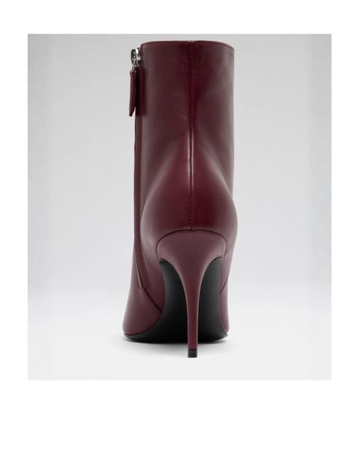 AMINA MUADDI Purple Pointed Ankle Boots