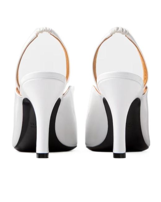 Versace White Marisa Patent Slingbacks 90 Mm