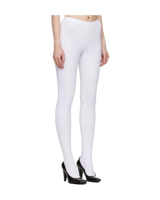 Vetements White Push-Up Elastic Waist Leggings