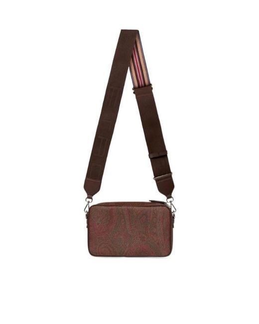 Etro Brown Printed Belt Bag for men