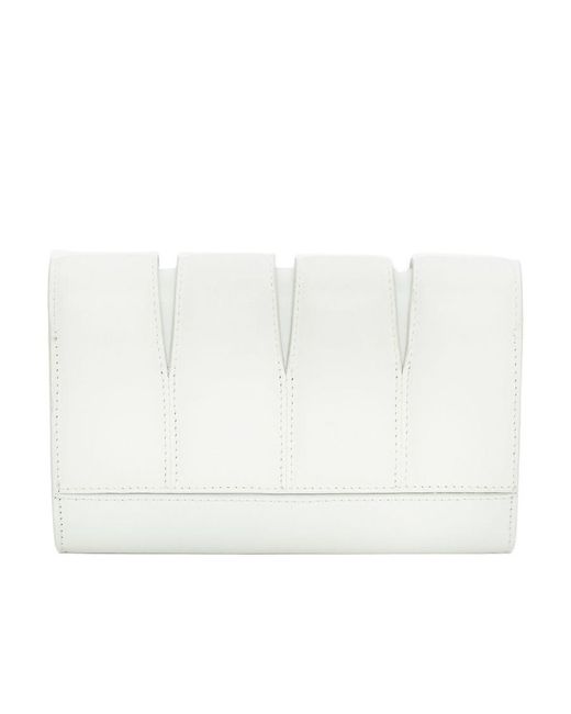 McQueen White The Slush Chained Clutch Bag