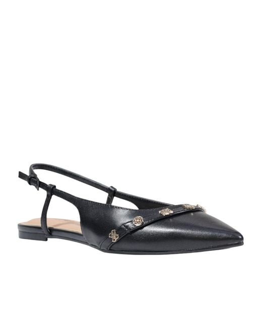 Guess Black Point-Toe Flat Pumps