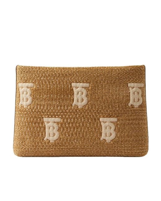 Burberry Brown Monogram Zipped Pouch