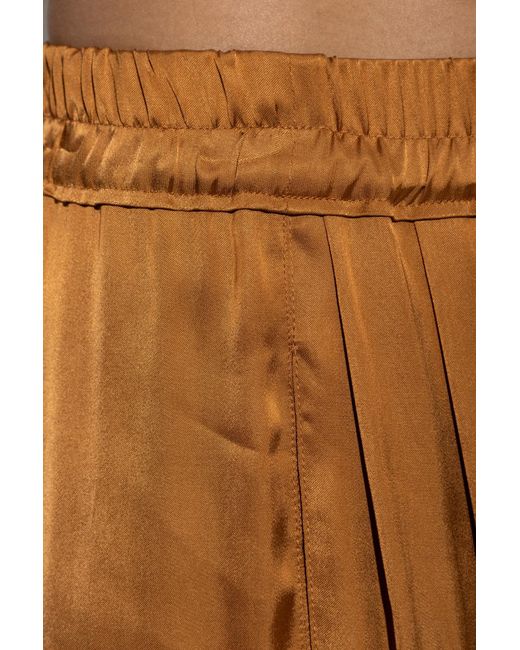 Isabel Marant Brown Wide Leg Pleated Trousers