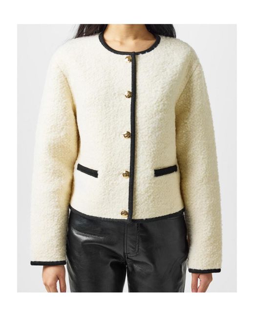 Anine Bing White Long Sleeve Casual Jacket