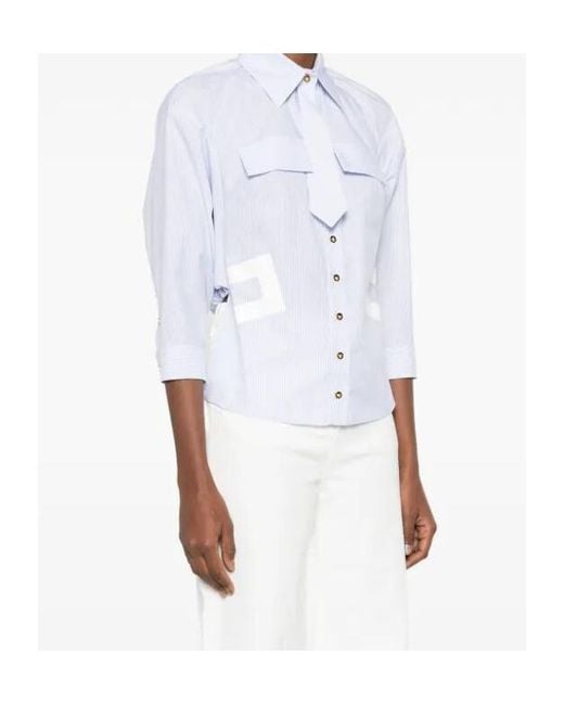 Elisabetta Franchi White Striped Blouse