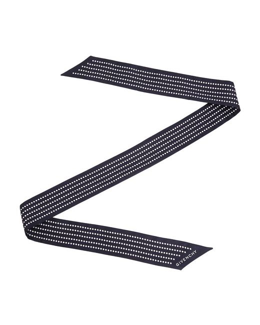 Givenchy Blue Pointed Silk Scarf