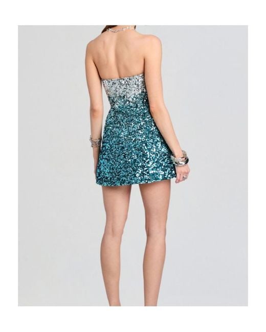retroféte Blue Tancy Sequin Dress