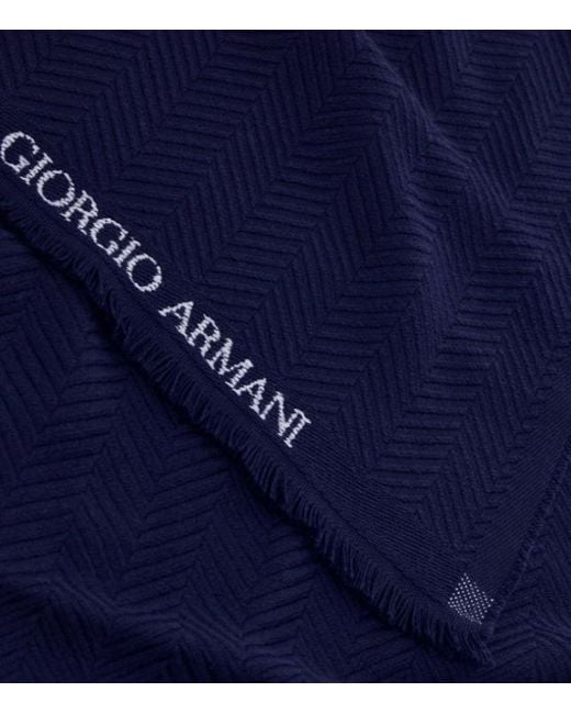 Giorgio Armani Blue Scarf for men