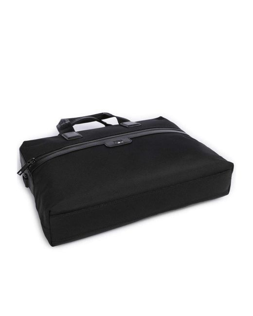 Boss Black Boss Ray Logo Embossed Zipped Laptop Bag for men