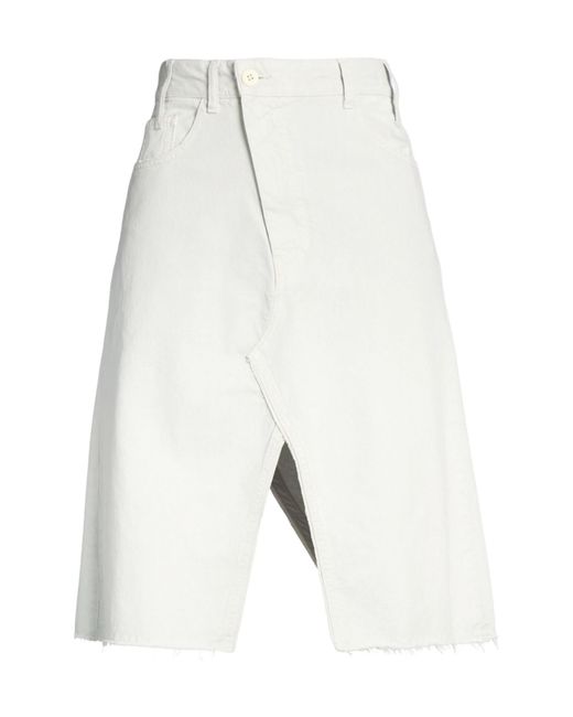 MM6 by Maison Margiela White Denim A-Line Skirt