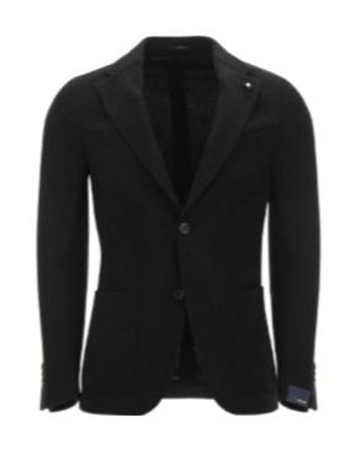 Lardini Black Long-Sleeved Suit Jacket for men