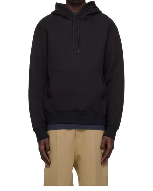 Mackage Black Long-Sleeved Hooded Sweatshirt for men