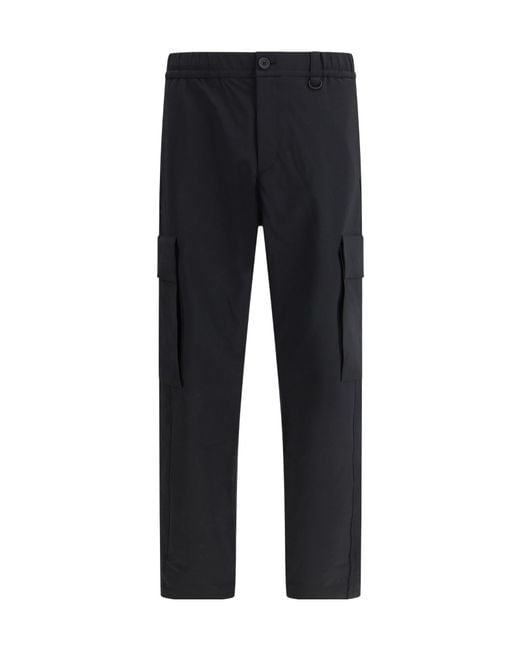 Herno Black Laminar Pleated Cargo Pants for men