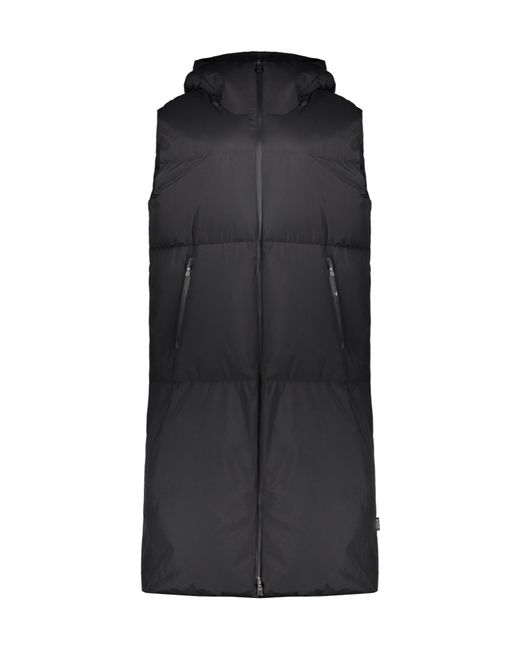 Herno Black Long Hooded Padded Coat
