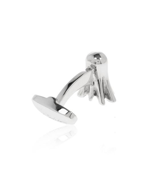 Paul Smith White Ghost Motif Cufflinks for men