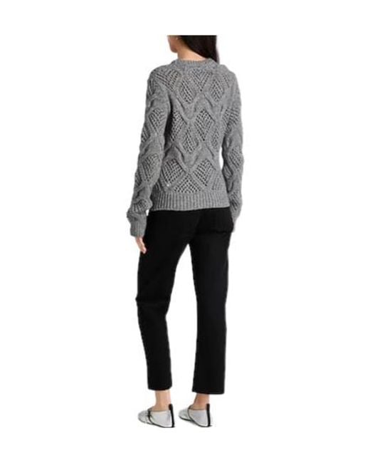 Sportmax Gray Sweater Wool, Polyamide