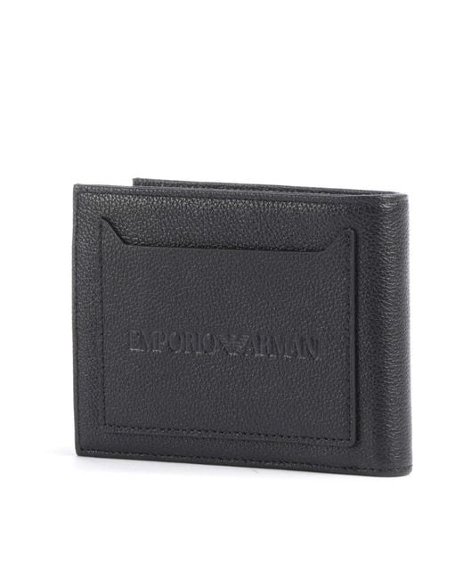Emporio Armani Black Bi-Fold Wallet for men