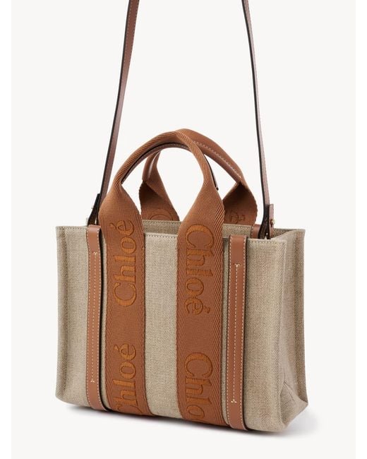 Chloé Brown Chloé Woody Small Tote Bag