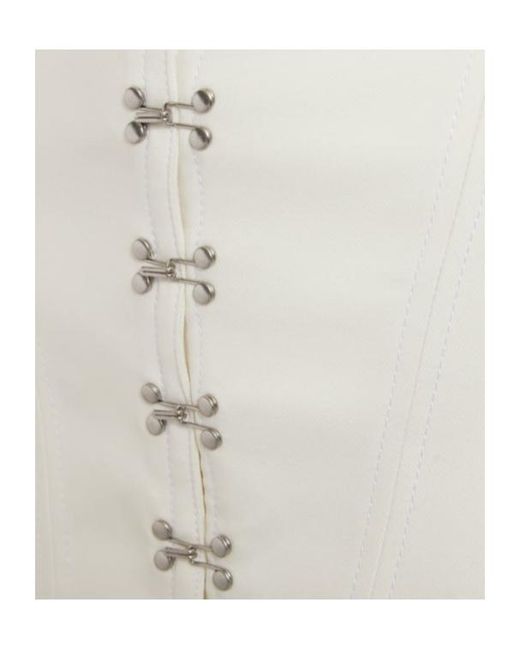 Dion Lee White Bodycon Mini Skirt