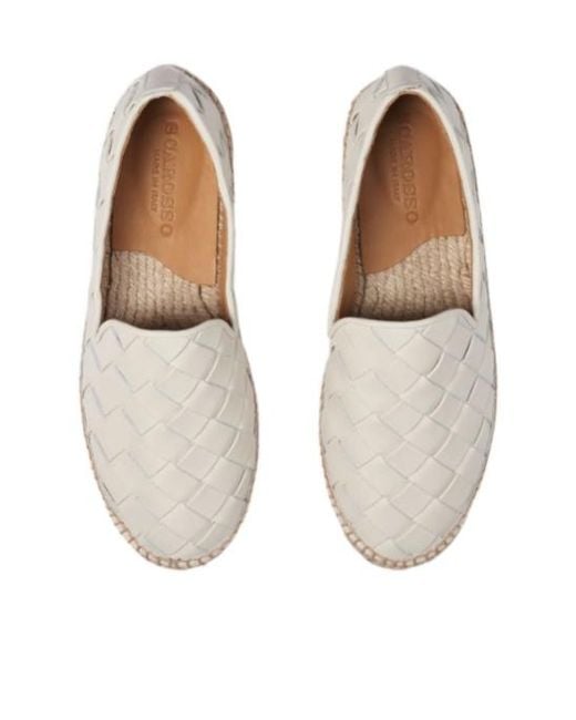 Scarosso White Martina Woven Espadrilles