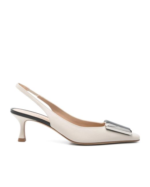 Roberto Festa White Pointed High-Heeled Sandals