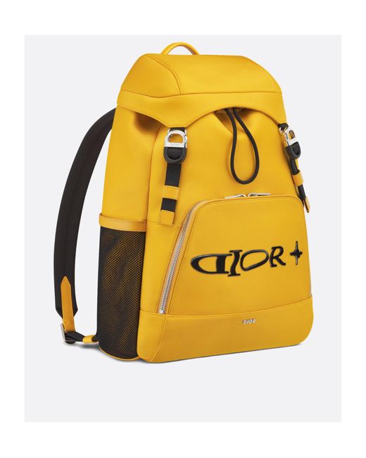 Dior Yellow And Lewis Hamilton 8 Backpack With Flap for men