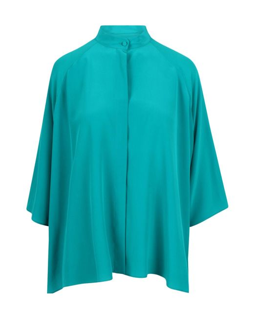 Gianluca Capannolo Blue Buttoned Blouse