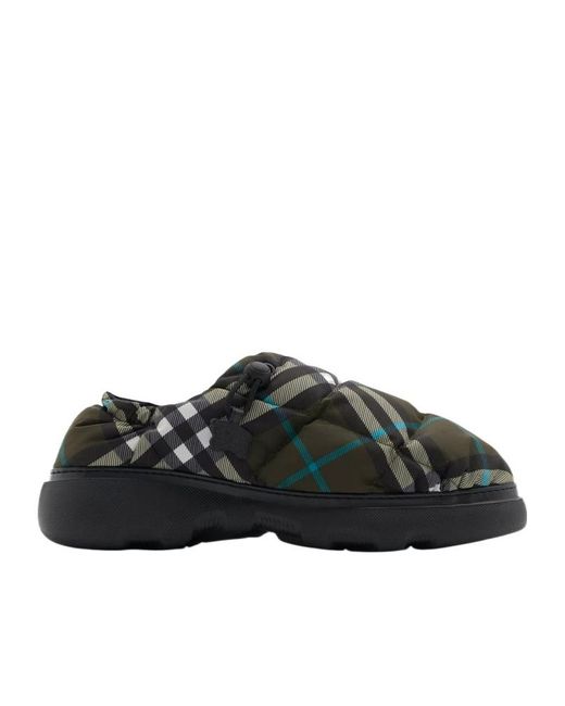 Burberry Black Check-Print Pillow Mules for men