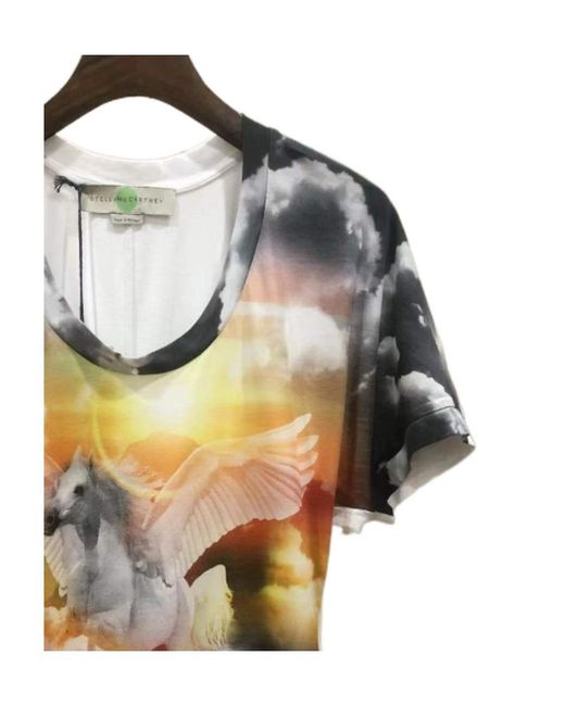 Stella McCartney Gray Printed Pattern Short-Sleeved T-Shirt