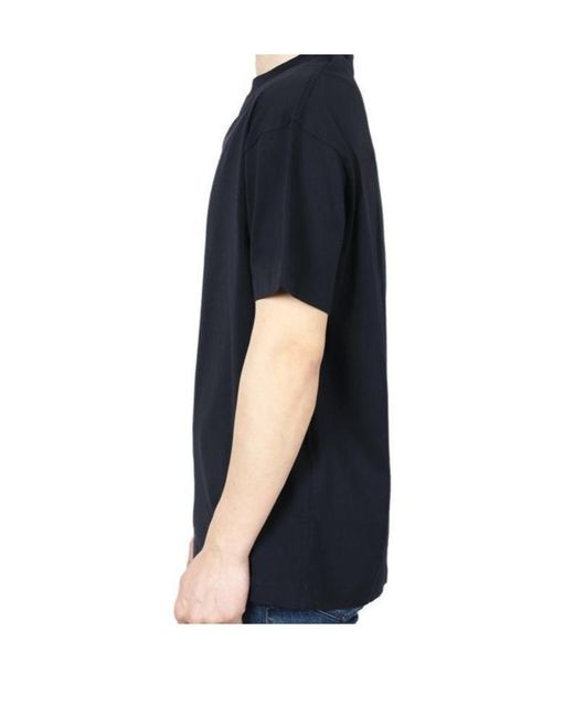 C P Company Blue Vertical Logo T-Shirt for men