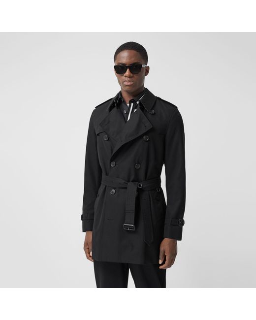 Burberry Black Double Breasted Trench Coat for men