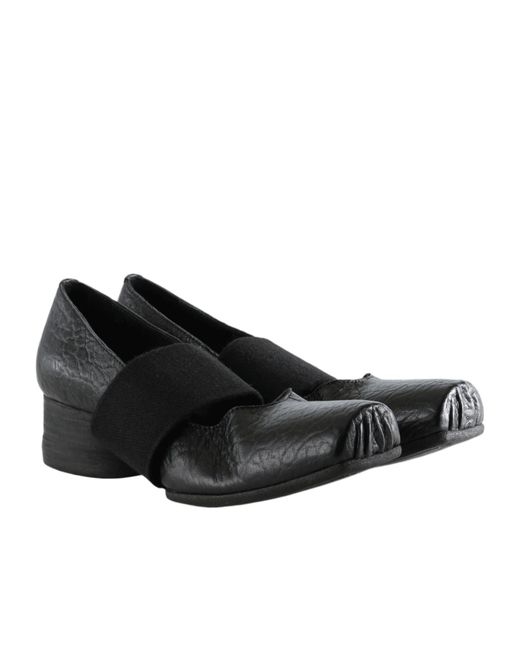 Uma Wang Black Square-Toe Ballet Flats