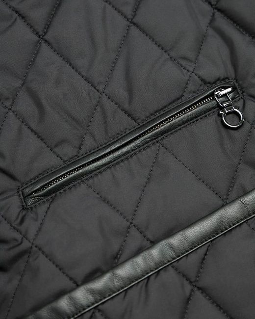 Ferragamo Gray Quilted Casual Jacket for men