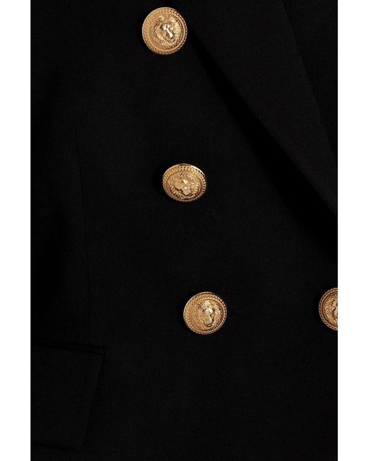 Balmain Black Button Embellished Tailored Blazer