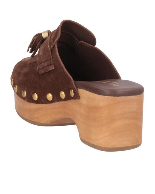 Rag & Bone Brown Suede Platform Clogs