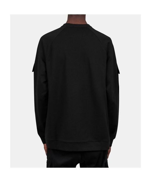 C P Company Black Crew Sweatshirt for men