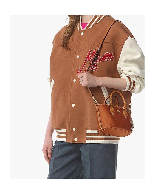 MCM Brown Aren X-Mini Tote Bag